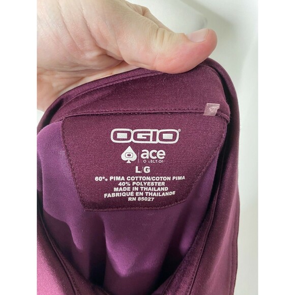 Ogio Men’s Shirt Purple Ace Collection Polo Short Sleeve Athletic Size Large - Picture 8 of 8